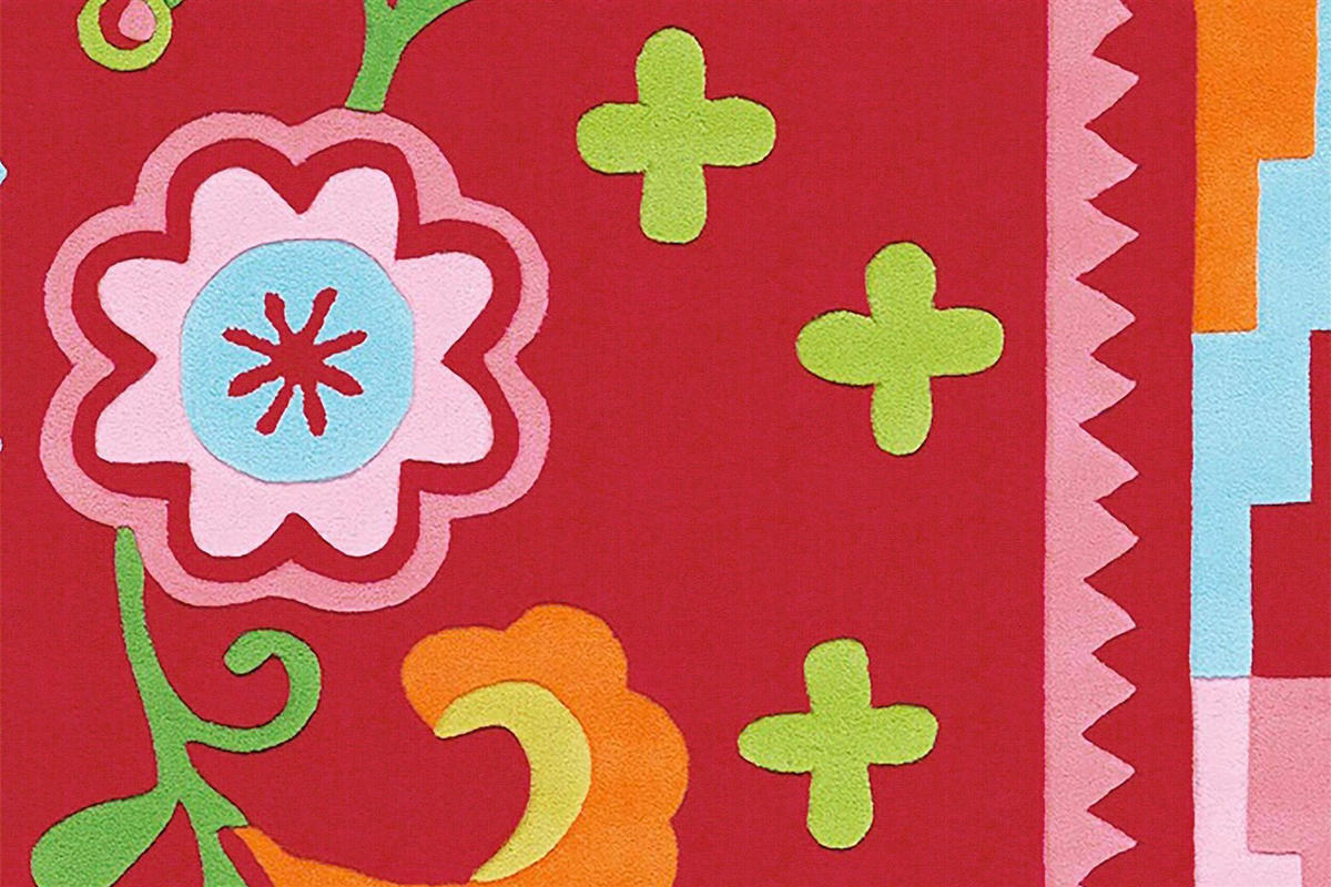 FLACHWEBETEPPICH Wohnzimmer 170/240 cm Rosa, Multicolor rechteckig  - Multicolor/Rosa, Basics, Textil (170/240cm) - Kayoom