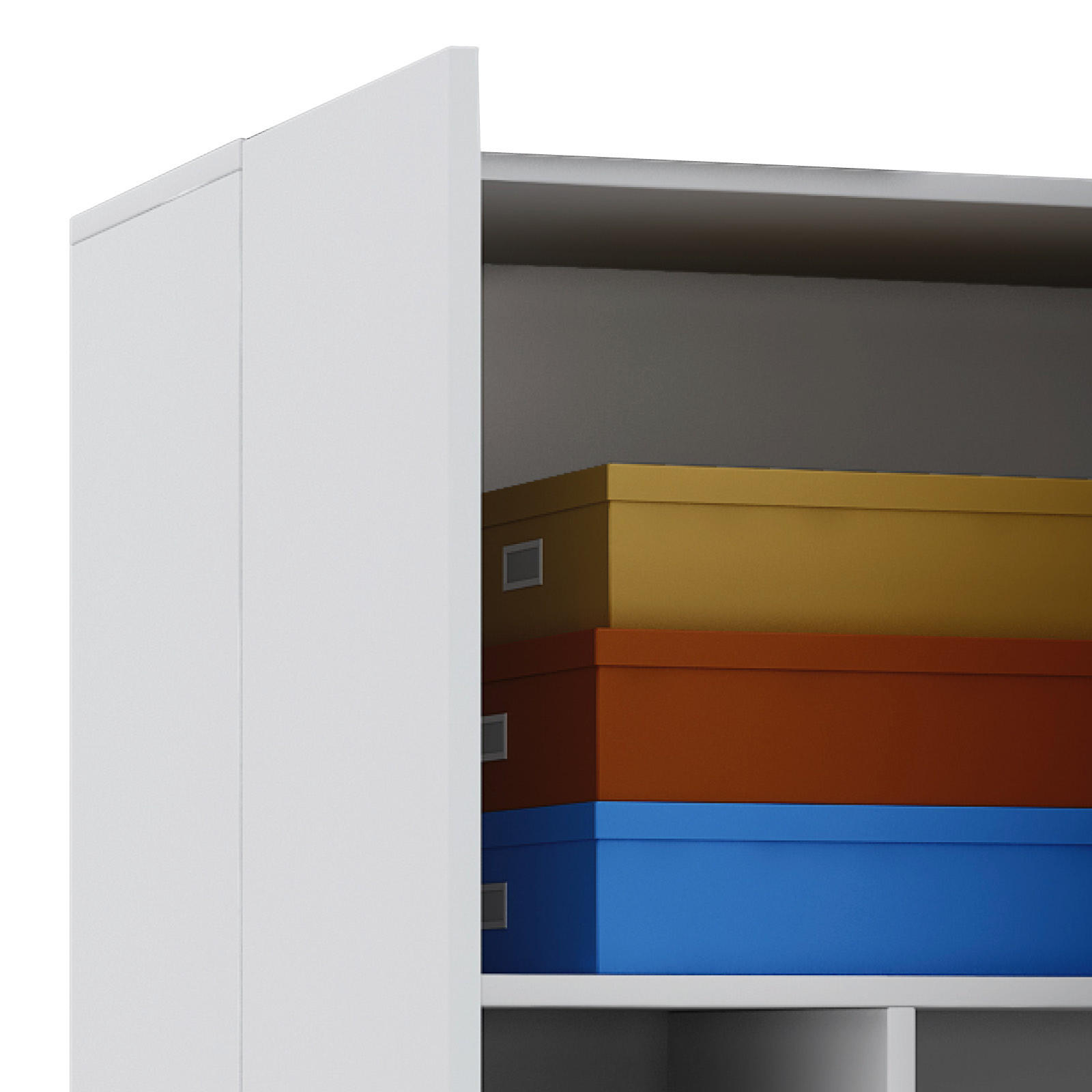 MEHRZWECKSCHRANK 70/178/40 cm  in Weiß  - Silberfarben/Weiß, Basics, Holzwerkstoff/Kunststoff (70/178/40cm) - MID.YOU
