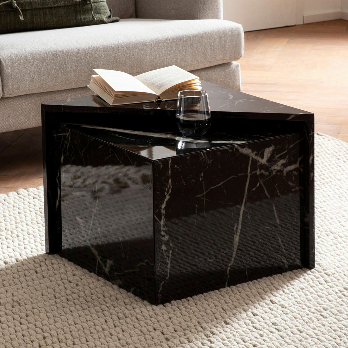 COUCHTISCH in Holzwerkstoff 50/50/41,5 cm   - Schwarz Hochglanz, Lifestyle, Holzwerkstoff (50/50/41,5cm) - Livetastic