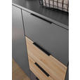 SIDEBOARD 135/89/40 cm  in Graphitfarben, Eichefarben  - Eichefarben/Schwarz, KONVENTIONELL, Holzwerkstoff/Kunststoff (135/89/40cm) - Carryhome
