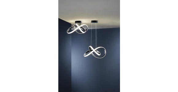 LED-DECKENLEUCHTE Indigo  - Schwarz, Design, Kunststoff/Metall (30/15/29cm) - Ambiente