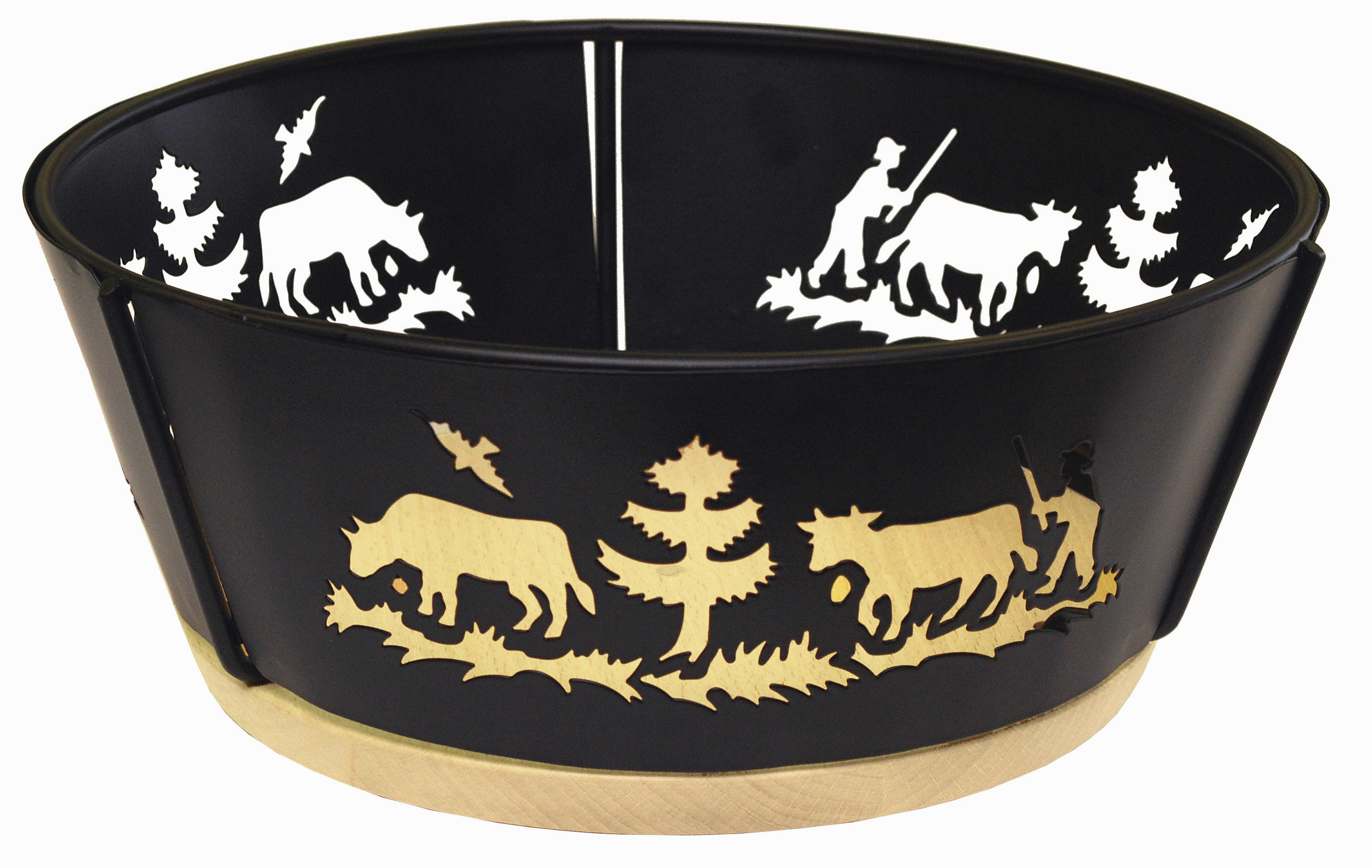 BROTKORB   - Hellbraun/Schwarz, Basics, Holz/Metall (25cm) - Heidi Cheese Line