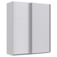 SCHWEBETÜRENSCHRANK Weiss  - Weiss, Modern, Holzwerkstoff (200/216/65cm) - MID.YOU