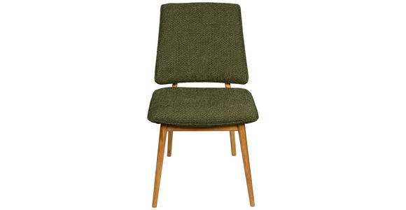 STUHL  Stoffauswahl Webstoff  - Eichefarben/Olivgrün, MODERN, Holz/Textil (48/89,5/60cm) - Carryhome