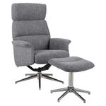 RELAXSESSELSET Webstoff    - Chromfarben/Grau, Design, Textil/Metall (74/106-96/72-101cm) - Carryhome