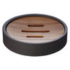 SEIFENSCHALE Holz, Kunststoff  - Anthrazit, Basics, Holz/Kunststoff (11/2,5/11cm) - Sadena