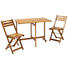 BALKONSET 3-teilig - Akaziefarben, Natur, Holz/Metall (100/60/75cm) - Ambia Garden BALKONSET 3-teilig - Akaziefarben, Natur, Holz/Metall (100/60/75cm) - Ambia Garden