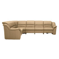 ECKSOFA  in Echtleder Beige  260/324 cm  - Beige/Schwarz, KONVENTIONELL, Leder/Kunststoff (260/324cm) - Cantus