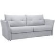 SCHLAFSOFA Webstoff Hellgrau  - Hellgrau/Schwarz, KONVENTIONELL, Kunststoff/Textil (220/89/104cm) - Carryhome