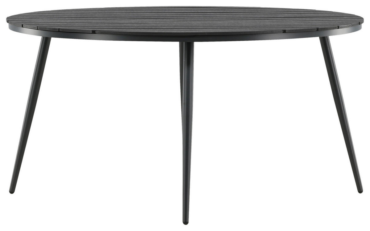 UTEBORD metall, plast rund  - svart, Klassisk, metall/plast (150/150/74cm) - Gardenson