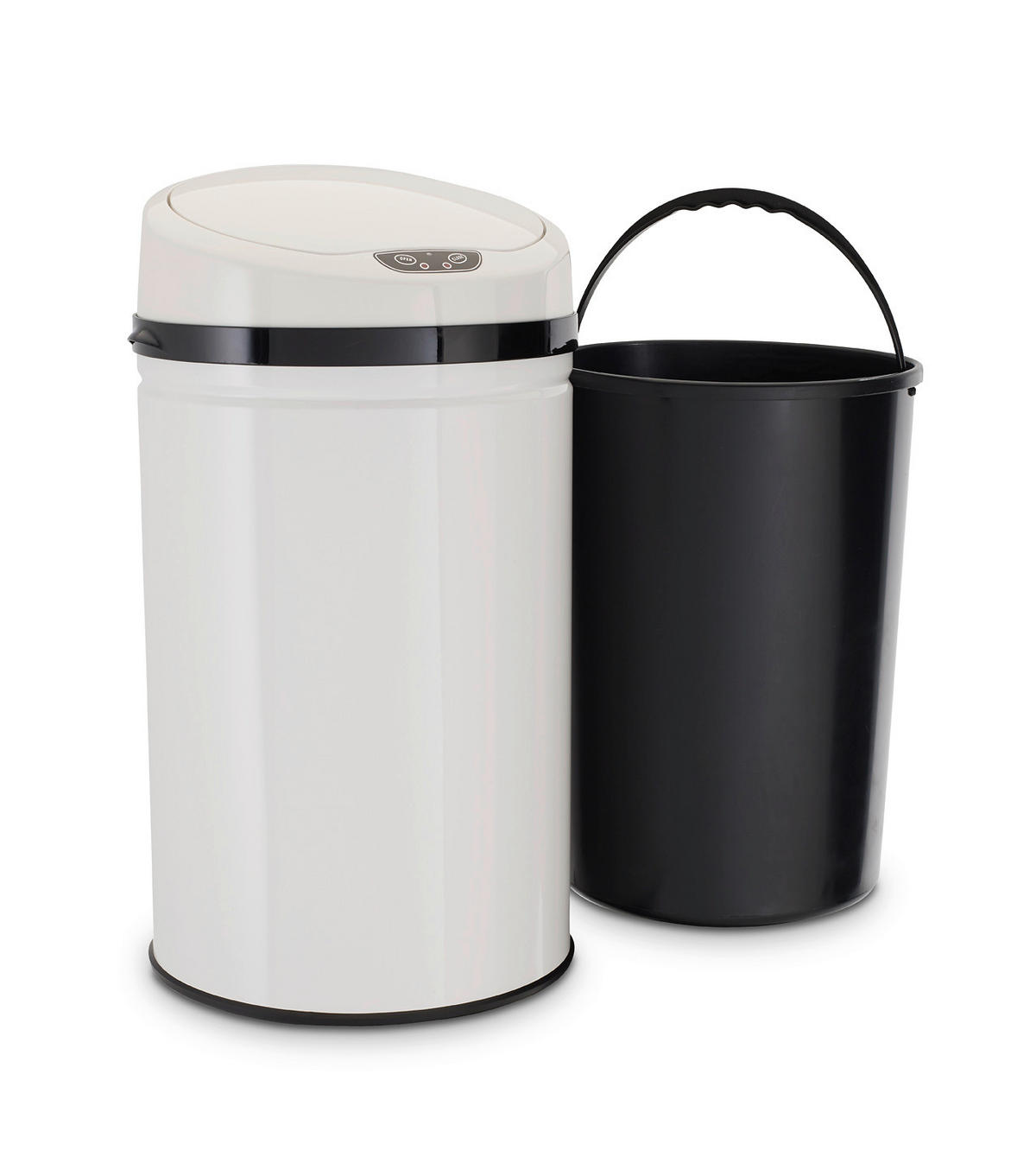 ODPADKOVÝ KOŠ  30 l - bílá/černá, Basics, kov/plast (31/31/61,5cm) - Echtwerk
