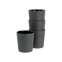 KAFFEEBECHERSET Futuro 4-teilig  - Schwarz, Basics, Keramik (22,5/22,5/13,5cm) - Creatable