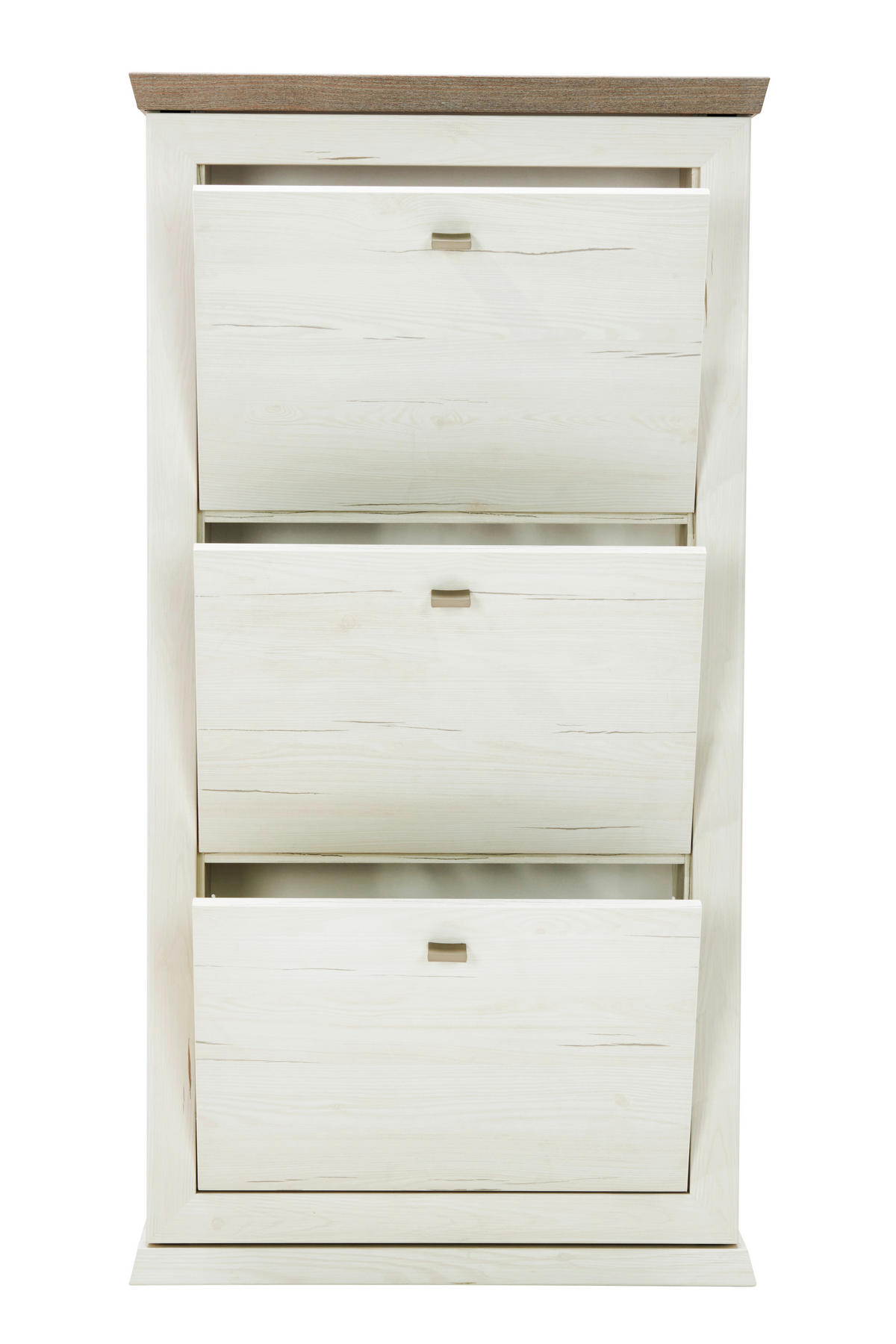 CIPELARNIK SA NAGIBNIM VRATIMA  siva, bela  pločasti materijal     - siva/boja nikla, Lajfstajl, metal/pločasti materijal (70/134,5/22,5cm) - Hom`in