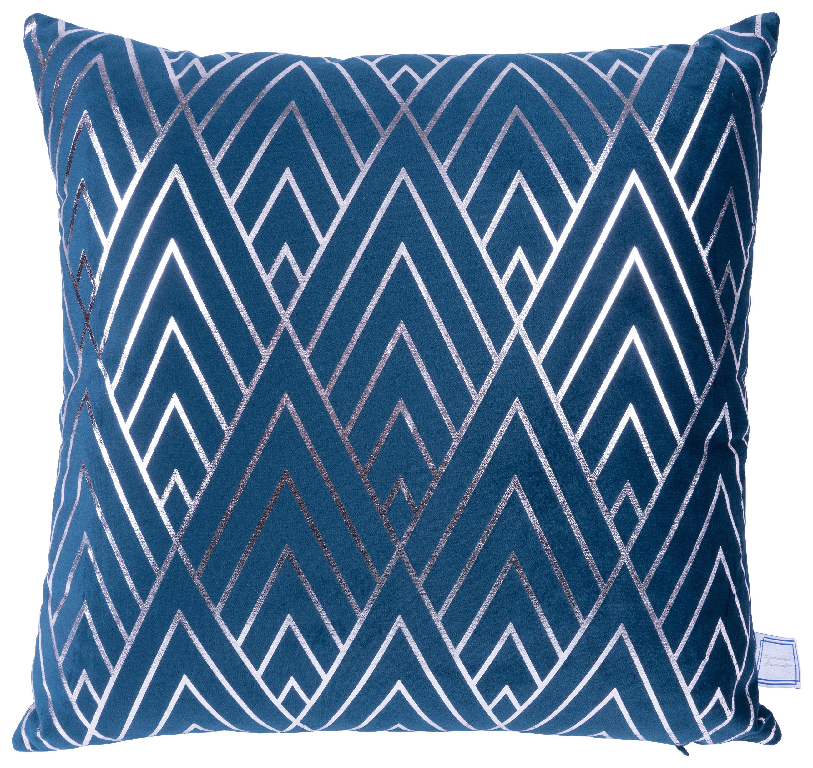Thumbnail - Xxxl Zierkissenset, Blau, Silber, Textil, 2-teilig, Füllung: Polyester, 30x45 cm, hochwertige Qualität, Wohntextilien, K...