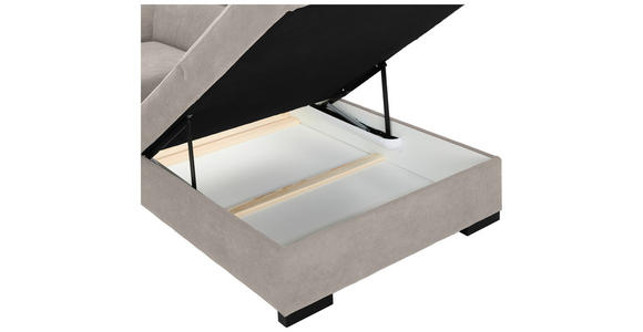 ECKSOFA  in Webstoff Beige  - Beige/Schwarz, KONVENTIONELL, Holz/Textil (283/244cm) - Carryhome