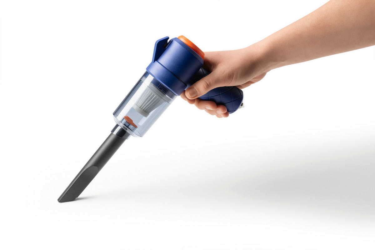 AKKU-HANDSTAUBSAUGER  - Blau/Orange, Basics, Kunststoff/Metall (33,5/17/5,5cm)