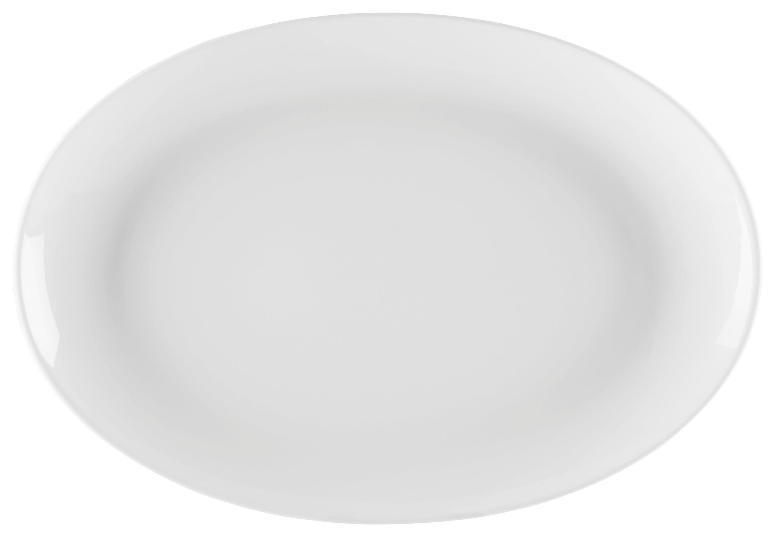 SERVIERPLATTE Rondo    35/25/3 cm  - Weiß, Basics, Keramik (35/25/3cm) - Seltmann Weiden