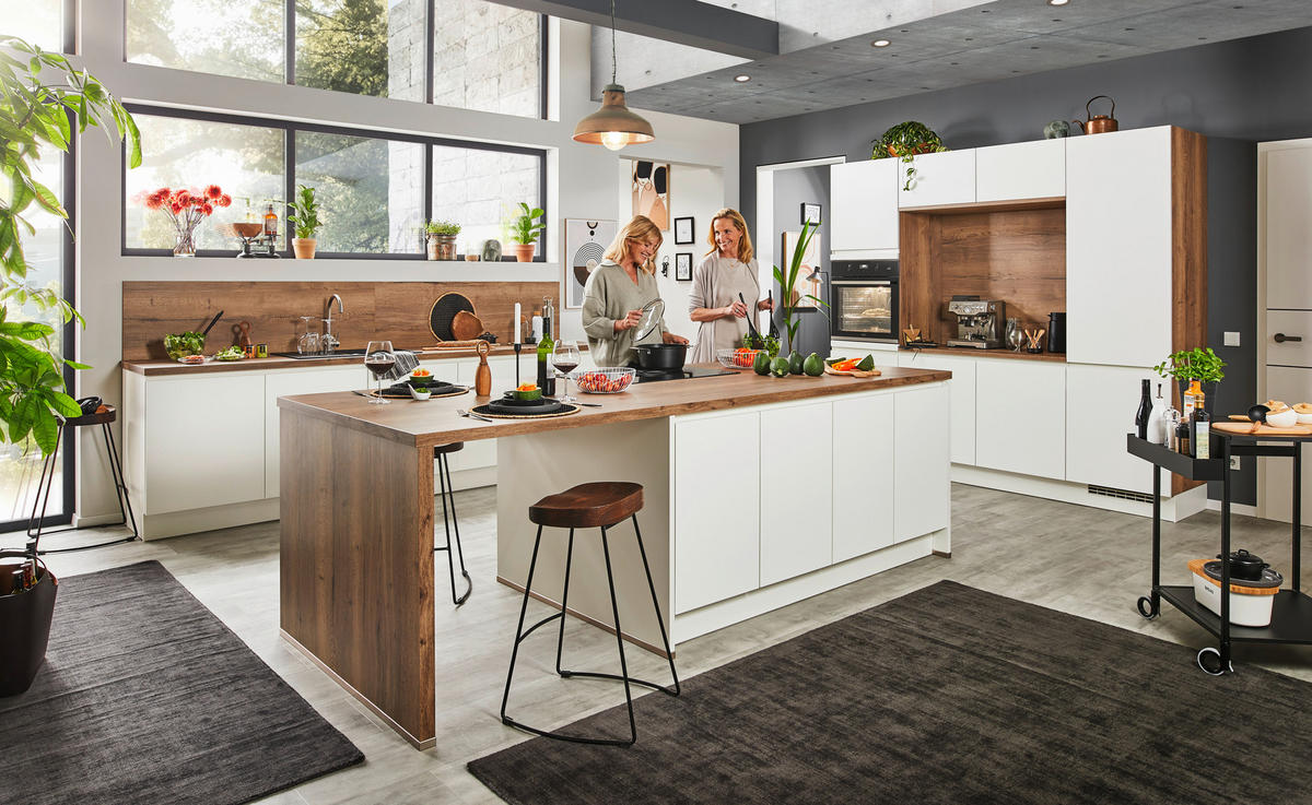 PLÁNOVATEĽNÁ KUCHYŇA - biela/farba duba, Design, kompozitné drevo - Celina
