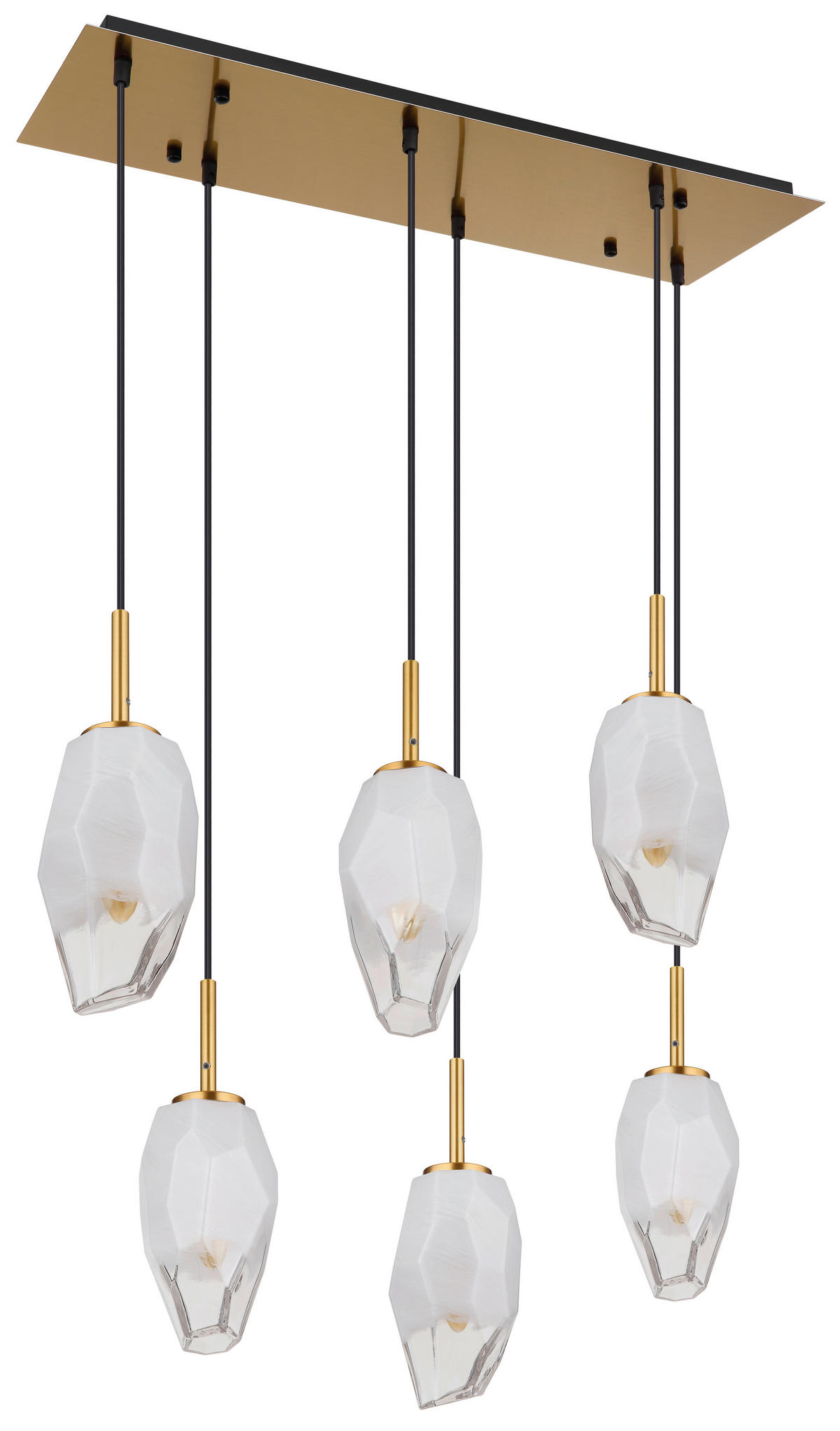 HÄNGELEUCHTE 72/24/120 cm    - Klar/Messingfarben, Konventionell, Glas/Metall (72/24/120cm) - Globo