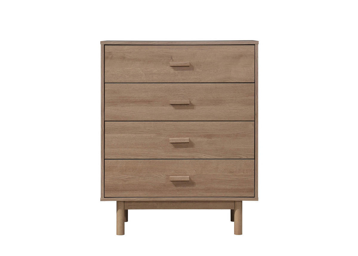 KOMMODE Melanie  in 80/100/44 cm  - Eichefarben, Design, Holzwerkstoff (80/100/44cm) - MID.YOU