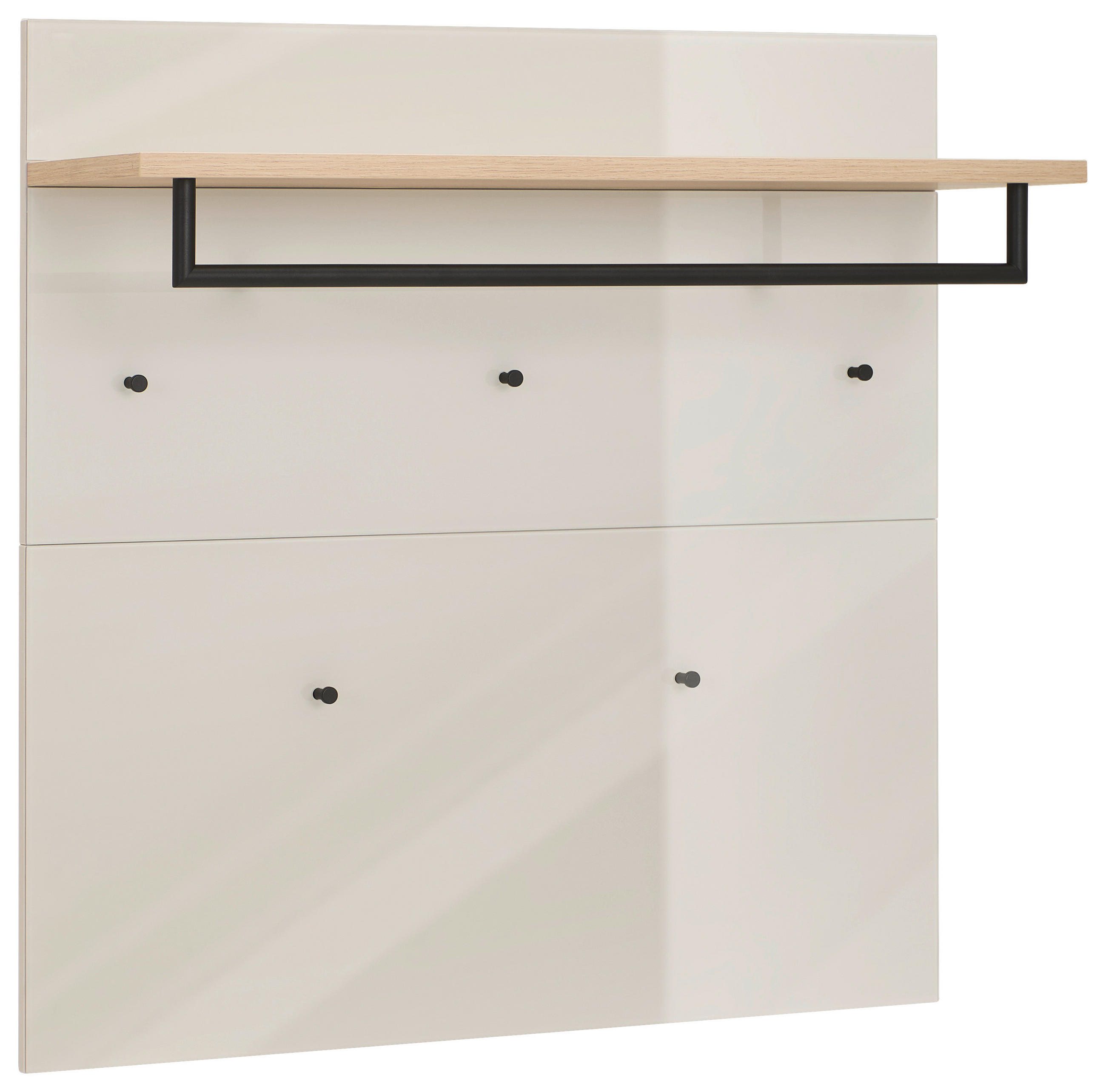 GARDEROBENPANEEL  in 97/97/30 cm  - Kaschmir/Eichefarben, Design, Glas/Holzwerkstoff (97/97/30cm) - Voleo