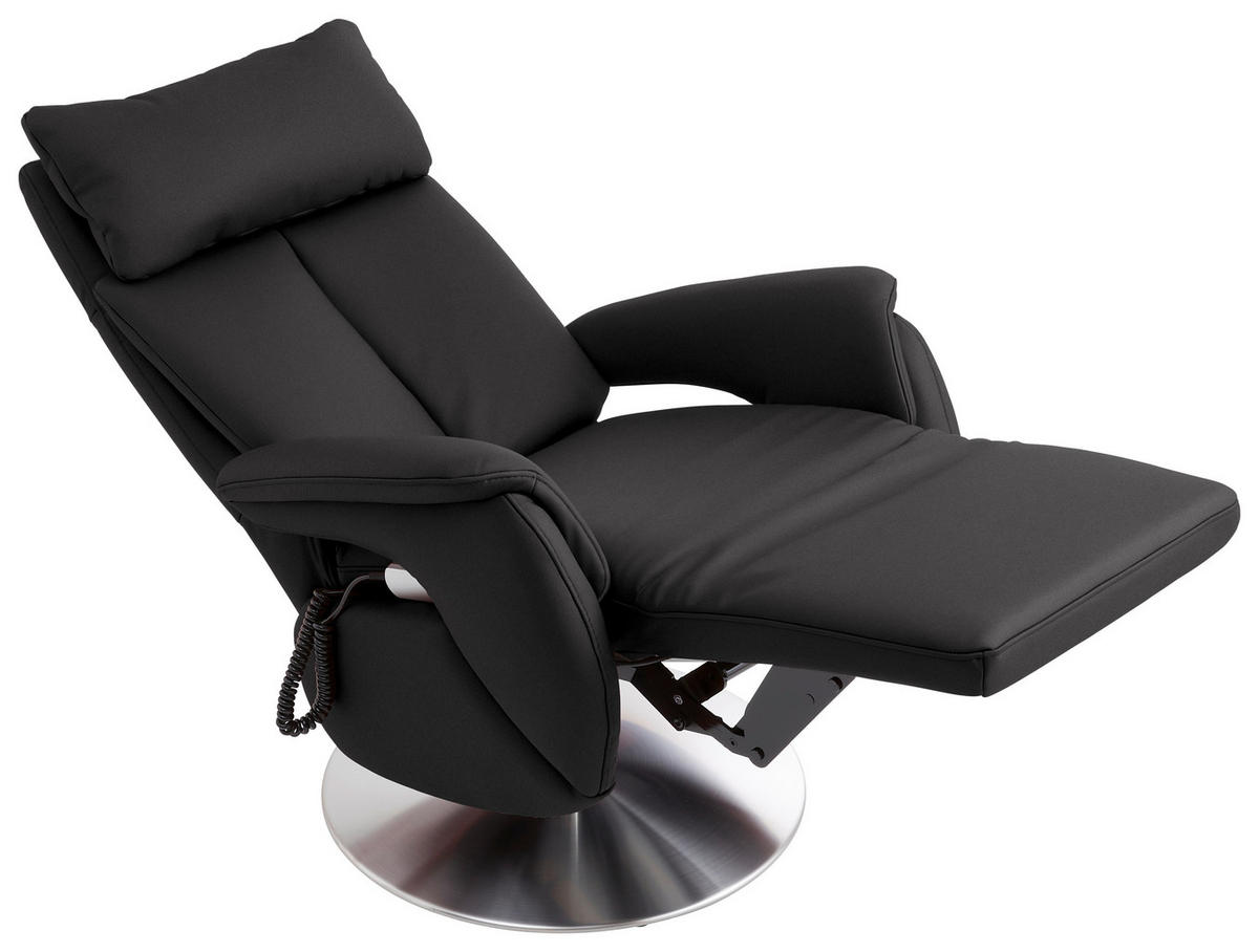 RELAXSESSEL in Leder Dunkelbraun  - Edelstahlfarben/Dunkelbraun, Konventionell, Leder/Metall (78/110/81cm) - Cantus