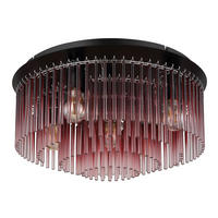 DECKENLEUCHTE GORLEY 50/25 cm   - Klar/Chromfarben, Basics, Glas/Metall (50/25cm) - Globo