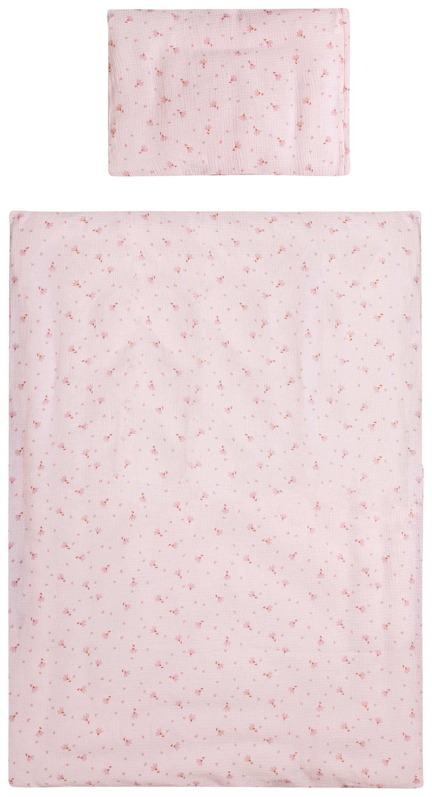 DEČJA POSTELJINA Musselin Flora 100/135 cm muslin ružičasta  - ružičasta, Osnovno, tekstil (100/135cm) - Patinio
