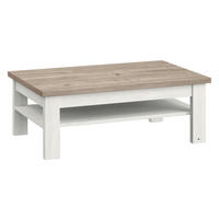 COUCHTISCH 110/70/40 cm rechteckig Weiß, Eichefarben  - Eichefarben/Weiß, Design, Holzwerkstoff (110/70/40cm) - SetOne by Musterring