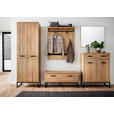 GARDEROBENSCHRANK in 66/196/38 cm - Eichefarben/Schwarz, Design, Holzwerkstoff/Metall (66/196/38cm) - Xora