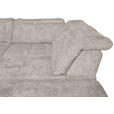 WOHNLANDSCHAFT Creme Struktur  - Creme/Schwarz, KONVENTIONELL, Textil/Metall (188/357/253cm) - Carryhome