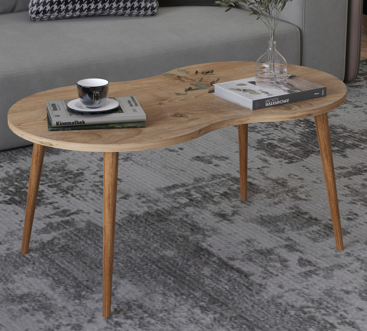 COUCHTISCH 90/41/42 cm organisch Honigeiche  - Honigeiche, Design, Holzwerkstoff (90/41/42cm) - MID.YOU