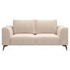 2-SITZER-SOFA beflockt Beige  - Beige/Schwarz, Design, Holz/Textil (186/88/90cm) - MID.YOU