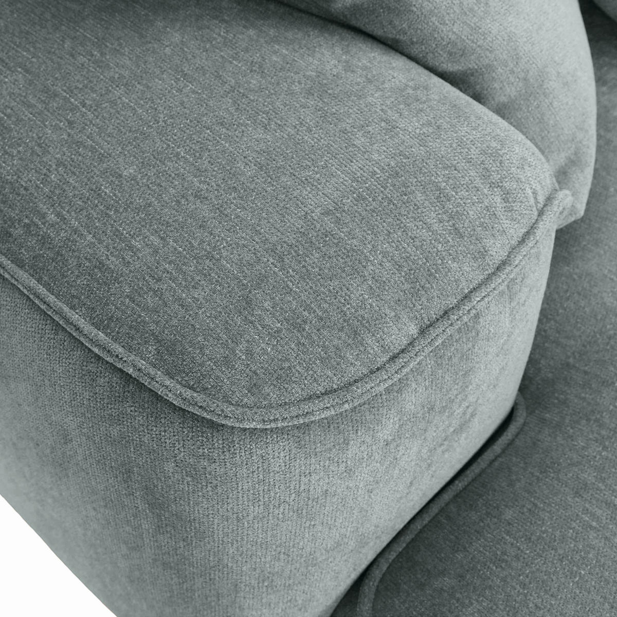 MEGASOFA Flachgewebe Salbeigrün  - Salbeigrün/Schwarz, MODERN, Kunststoff/Textil (270/77/140cm) - Lomoco