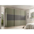 SCHWEBETÜRENSCHRANK  in Anthrazit, Salbeigrün  - Salbeigrün/Anthrazit, Holzwerkstoff/Metall (298/222/68cm) - Moderano