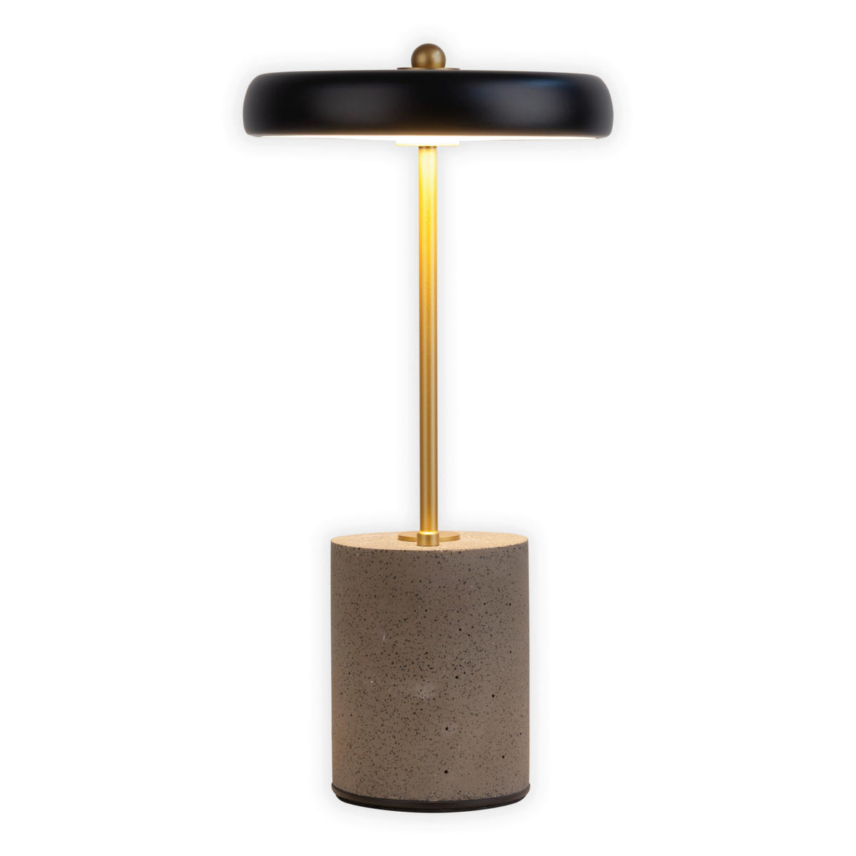 AKKU-TISCHLEUCHTE Seta 15/30 cm   - Goldfarben/Schwarz, Design, Metall (15/30cm) - Näve