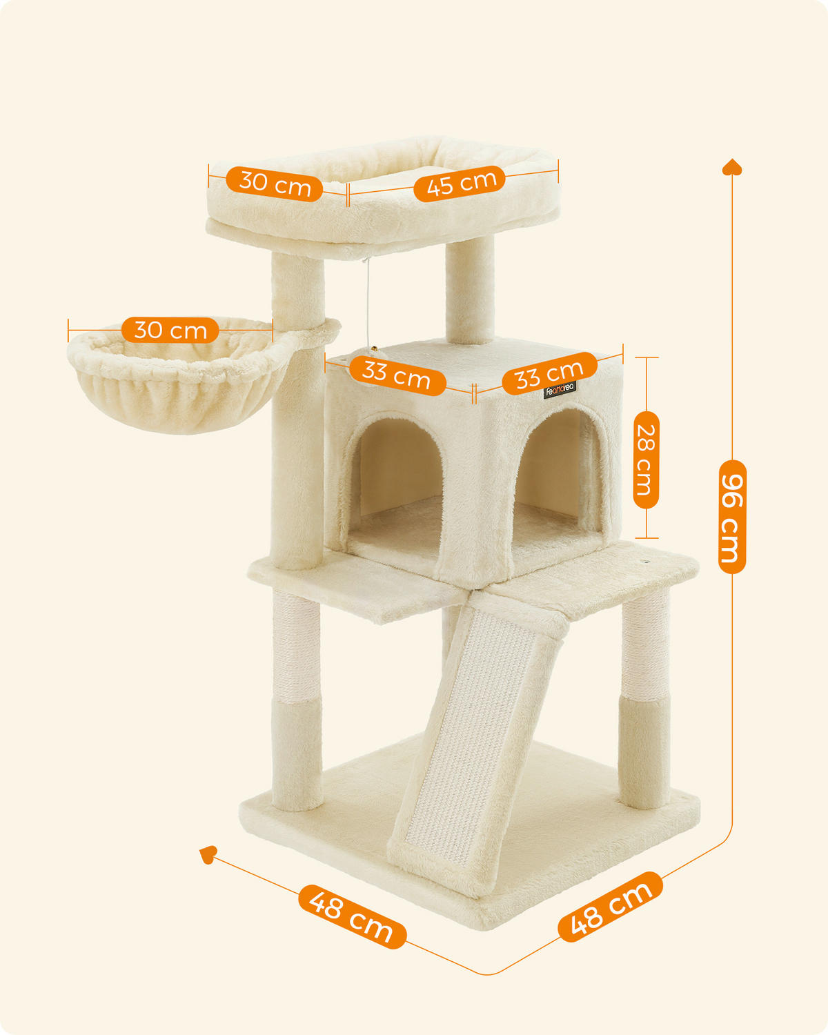 KRATZBAUM - Beige, Trend, Papier/Holzwerkstoff (48/96/48cm) - Boxxx