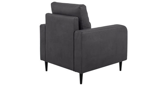 SESSEL in Lederlook Grau - Schwarz/Grau, KONVENTIONELL, Holz/Textil (87/96/86cm) - Carryhome