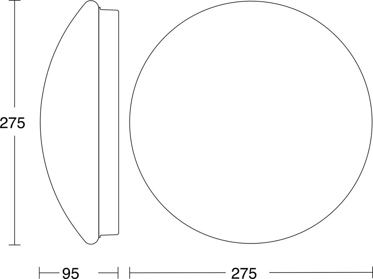 LED-DECKENLEUCHTE 27,5/9,5 cm   - Weiß, Design, Glas (27,5/9,5cm) - Steinel
