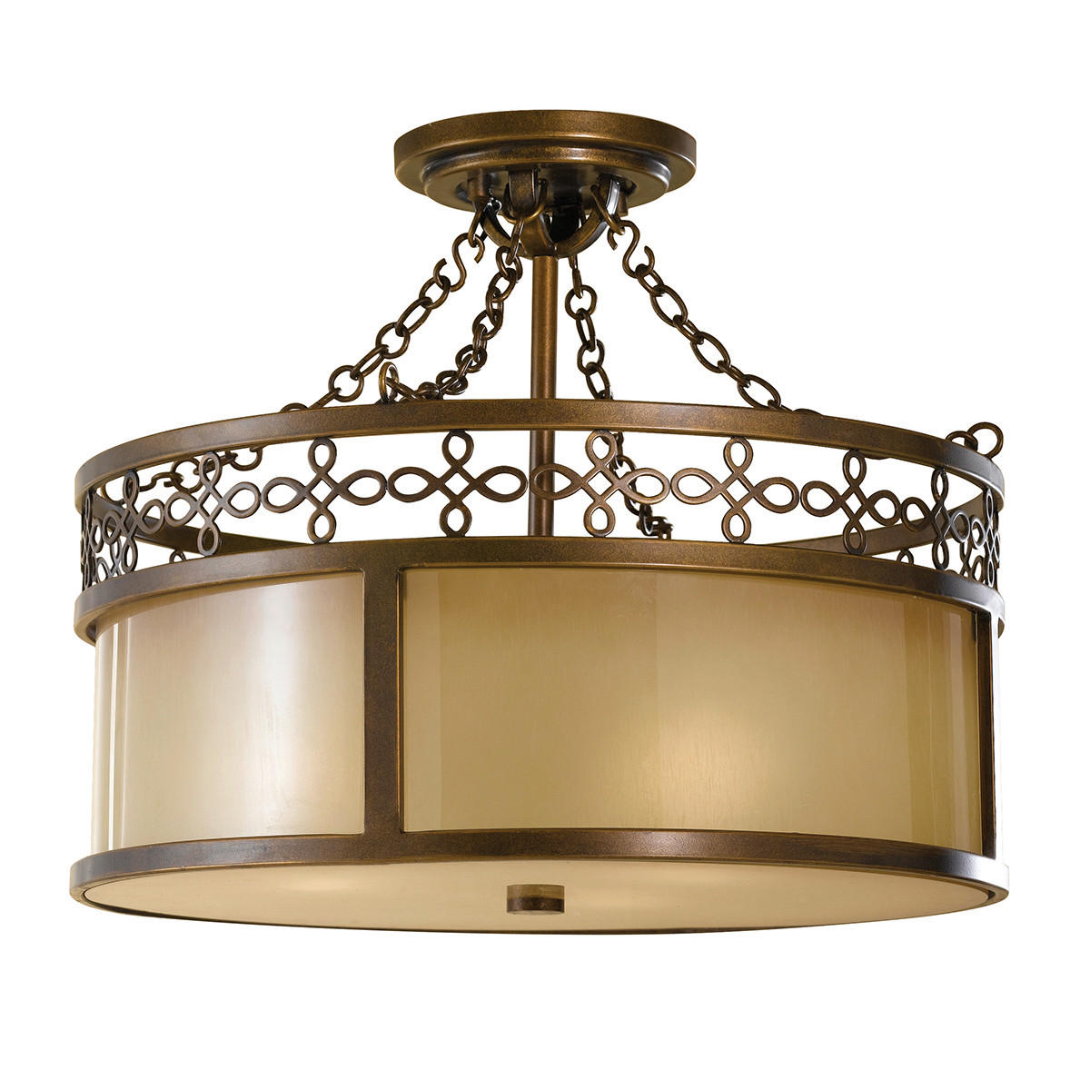 DECKENLEUCHTE  43.2/36.2 cm    - Bronzefarben, Konventionell, Glas/Metall (43.2/36.2cm) - Elstead Lighting