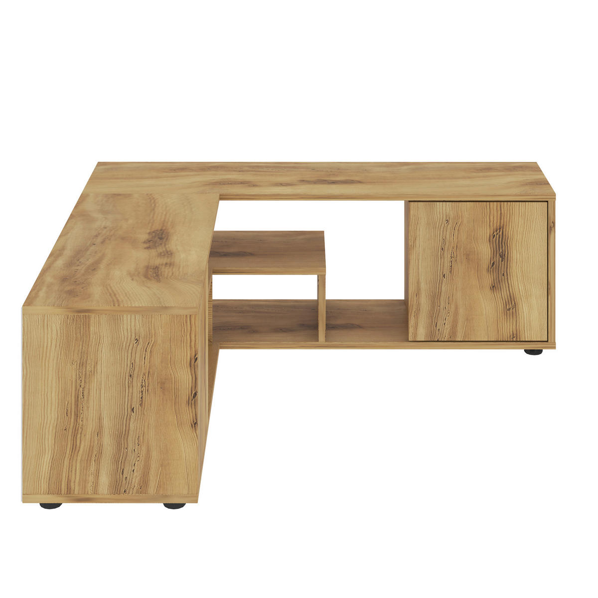 LOWBOARD Rosa TV-Ständer  in 125/40/120 cm  - Nussbaumfarben, Design, Holzwerkstoff/Metall (125/40/120cm) - Livetastic