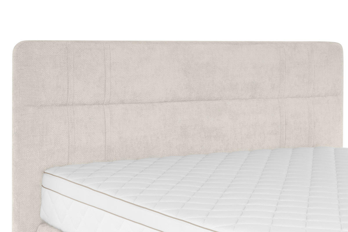 BOXSPRINGBETT 160/200 cm  in Perlmutt  - Eichefarben/Perlmutt, MODERN, Holz/Textil (160/200cm) - Welnova