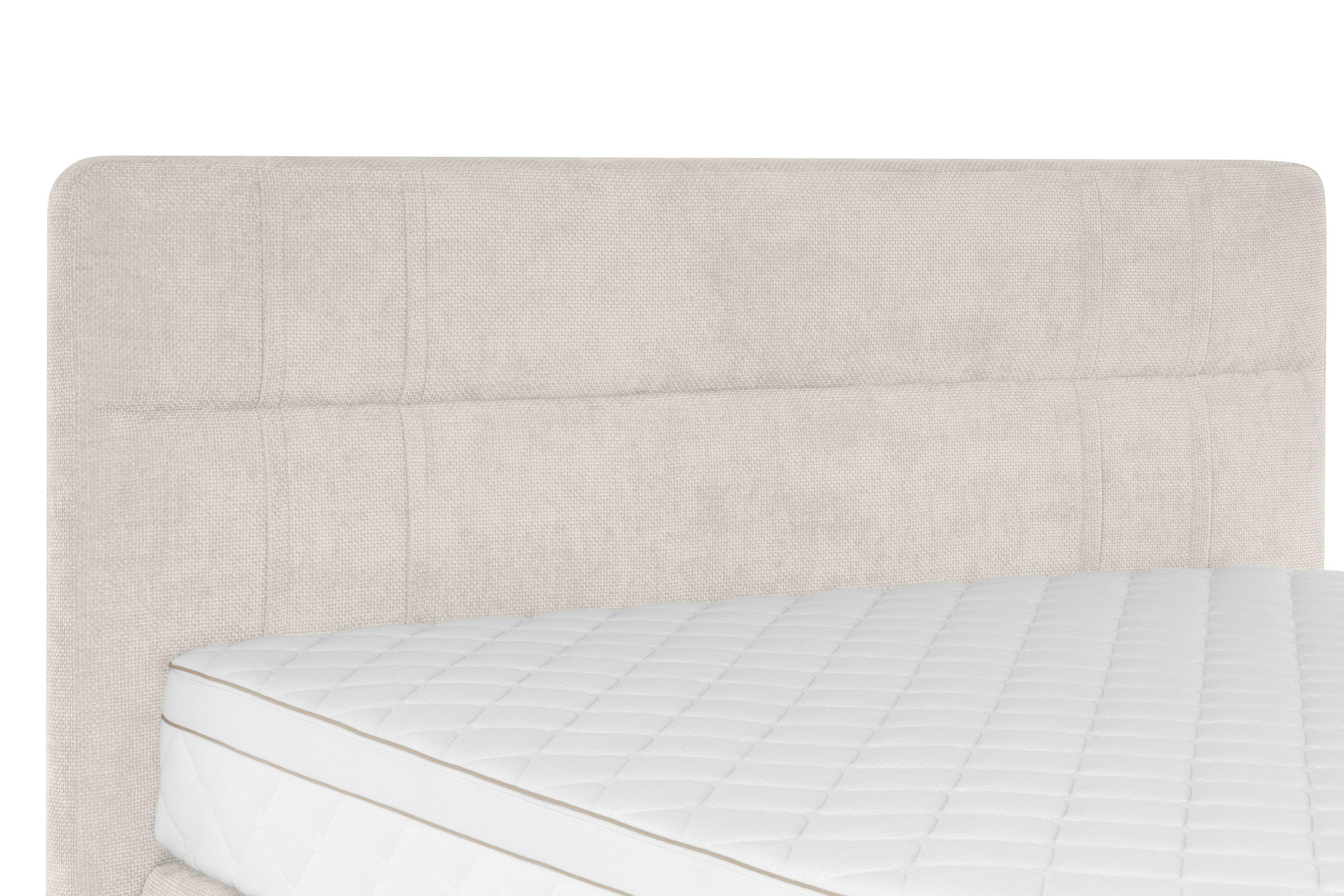 Thumbnail - Welnova Boxspringbett, Perlmutt, Textil, Eiche, massiv, H3, 7-Zonen, 120x200 cm, gepolstertes Kopfteil, in verschiedenen...