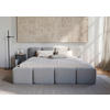 POLSTERBETT Cloudy Lattenrost, Bettkasten 180/200 cm  in Hellgrau  - Hellgrau/Schwarz, Design, Holz/Textil (180/200cm) - Boxxx