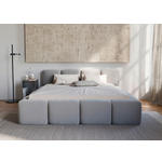 POLSTERBETT Lattenrost, Bettkasten Hellgrau 180/200 cm  - Hellgrau/Schwarz, Design, Holz/Textil (180/200cm) - Carryhome