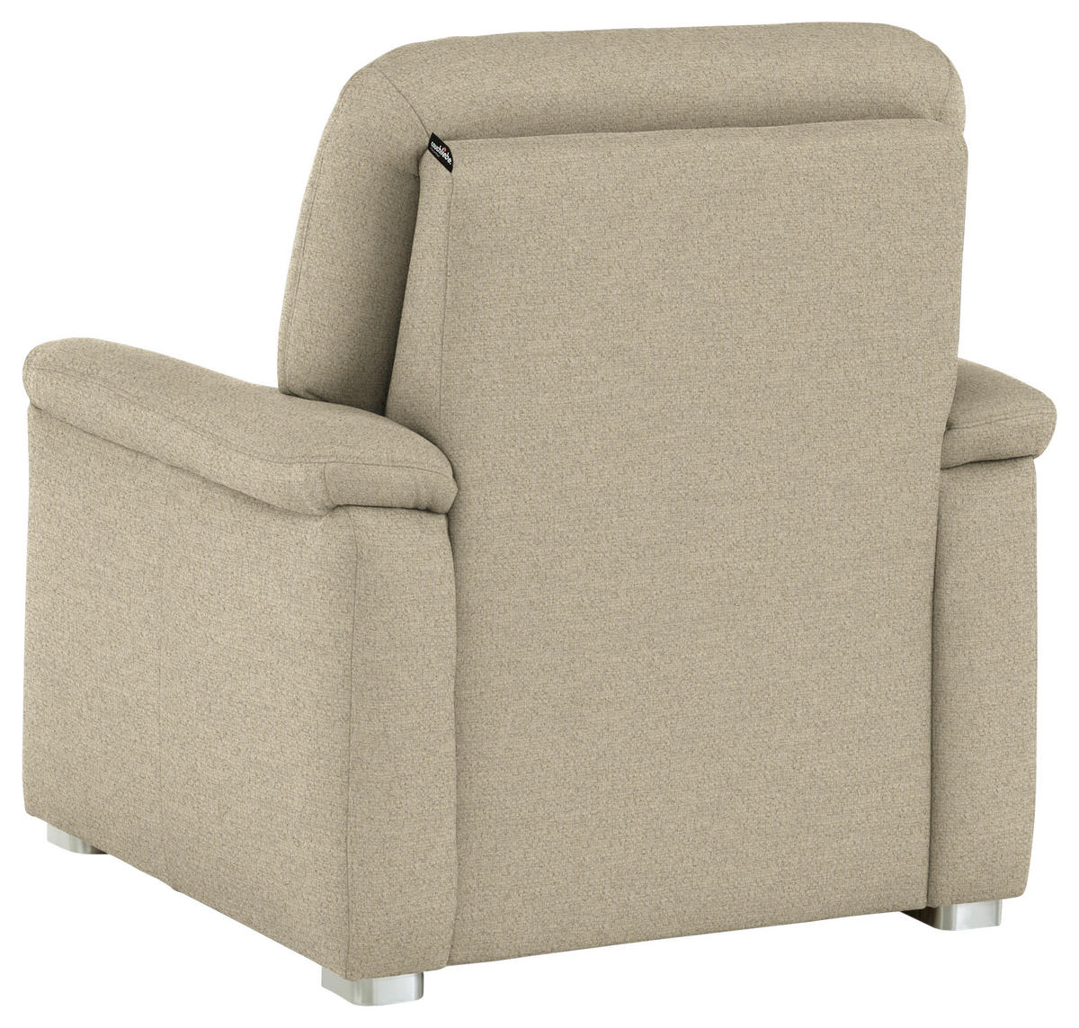 SESSEL Chenille Sandfarben  - Sandfarben/Alufarben, Konventionell, Textil/Metall (88/96/89cm) - Beldomo Comfort