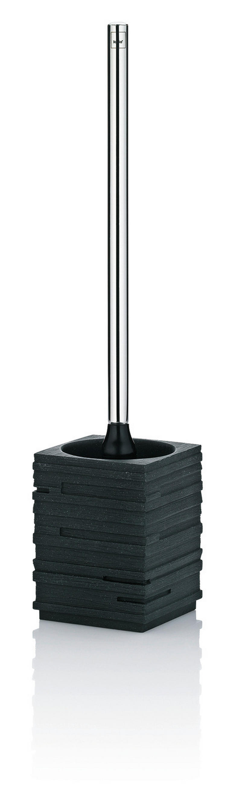 WC-BÜRSTENGARNITUR in Kunststoff  Kunststoff   - Schwarz, Basics, Kunststoff (9,5/9,5/44,5cm) - Kela