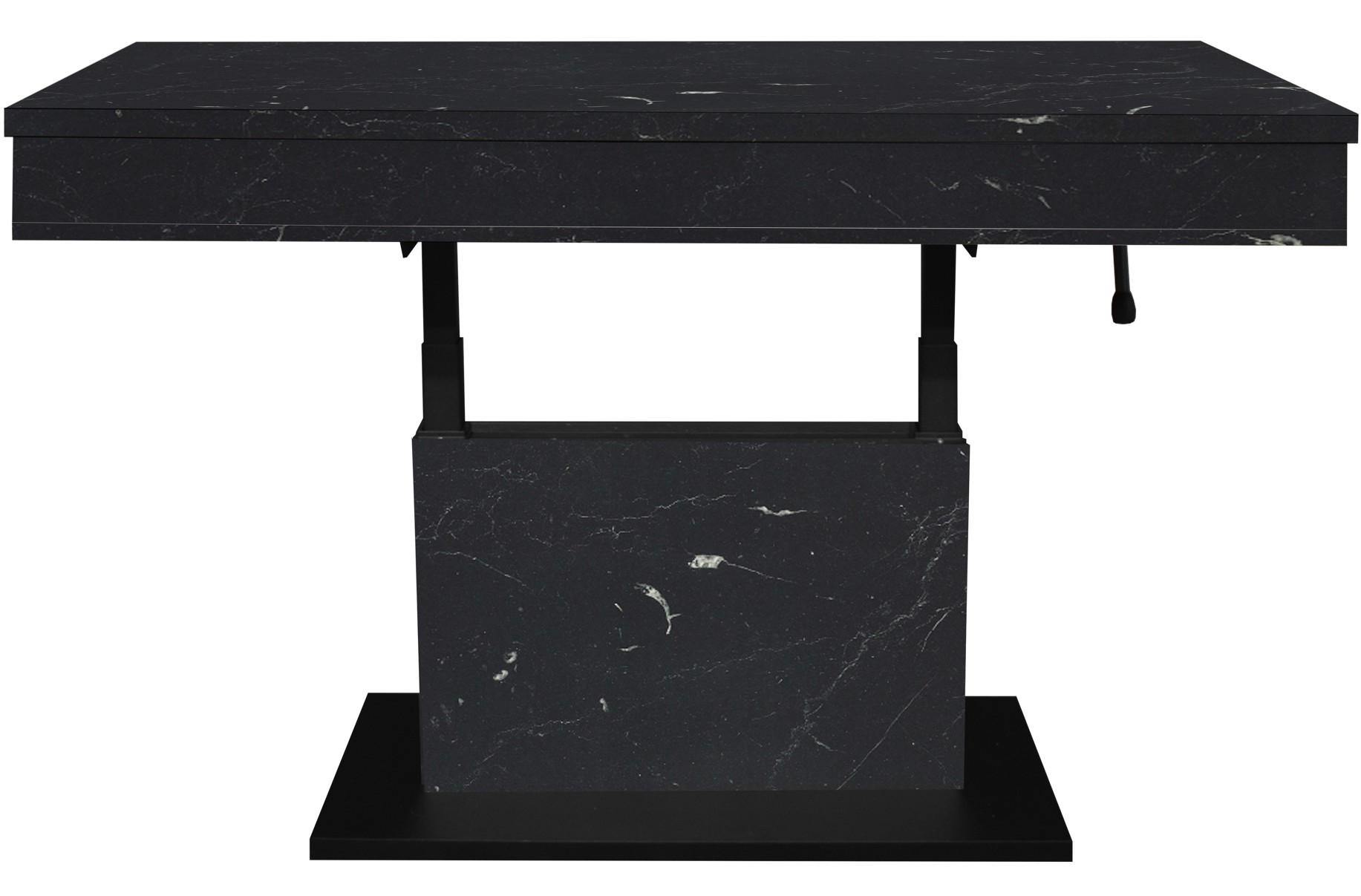 COUCHTISCH Lift Couchtisch rechteckig Schwarz  - Schwarz/Eiche Artisan, Design, Holzwerkstoff/Metall (110/58-77/60cm) - MID.YOU
