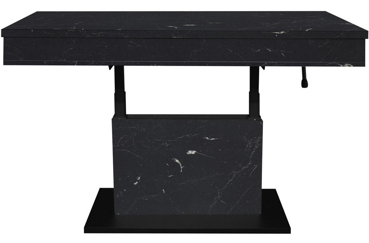 COUCHTISCH Lift Couchtisch rechteckig Schwarz  - Schwarz/Eiche Artisan, Design, Holzwerkstoff/Metall (110/58-77/60cm) - MID.YOU