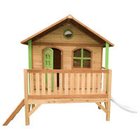 SPIELHAUS 349/233/212 cm  - Rot/Braun, Konventionell, Holz/Kunststoff (349/233/212cm)